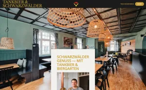 Tankbier Website mit dem Biergarten
